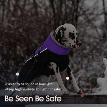 IECOii Extra Warm Reflective Dog Coat for Small Dogs