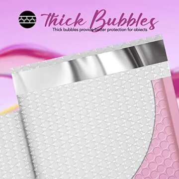 Fuxury Bubble Mailers 6x10 Inch 100 Pack, Cute Design