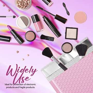 Fuxury Opaque Bubble Mailers 6x10 Inch 100 Pack, Gradient Pink Cute Design Padded Envelopes,Strong Adhesion Pattern Bubble Shipping Envelopes for Mailing Jewelry,Makeup #0 Thick Bubble Padded Mailer