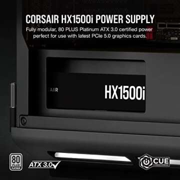 Corsair HX1500i Fully Modular Ultra-Low Noise ATX Power Supply - ATX 3.0 & PCIe 5.0 Compliant - Flui...