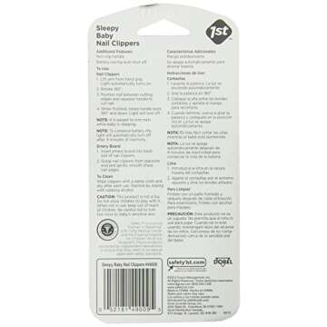 Safety 1st Sleepy Baby Nail Clipper with Light, Pack of 2