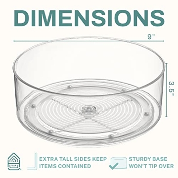 Home Intuition Clear Lazy Susan for Stylish Storage Solutions