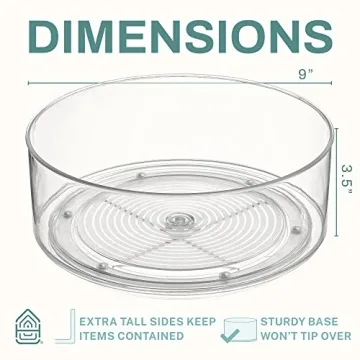 Home Intuition Clear Lazy Susan for Stylish Storage Solutions