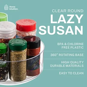 Home Intuition Clear Lazy Susan for Stylish Storage Solutions