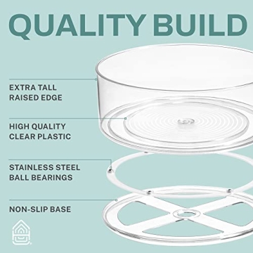 Home Intuition Clear Lazy Susan for Stylish Storage Solutions