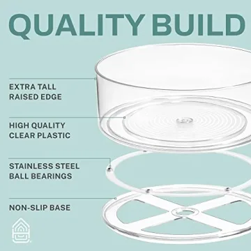 Home Intuition Clear Lazy Susan for Stylish Storage Solutions