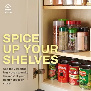 Home Intuition Clear Lazy Susan for Stylish Storage Solutions