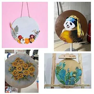 Wood Circles for DIY Craft 15-Count Unfinished Wooden Round Disc Cutouts 6 Inches in Diameter