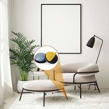 24 Pcs Chair Sliders 1/2 Inch Small Furniture Sliders for Carpet Round Furniture Glide Teflon,Adhesive Chair Carpet Sliders Tiny Furniture Mover Sliders