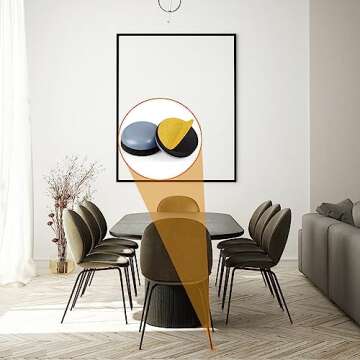 24 Pcs Chair Sliders 1/2 Inch Small Furniture Sliders for Carpet Round Furniture Glide Teflon,Adhesive Chair Carpet Sliders Tiny Furniture Mover Sliders