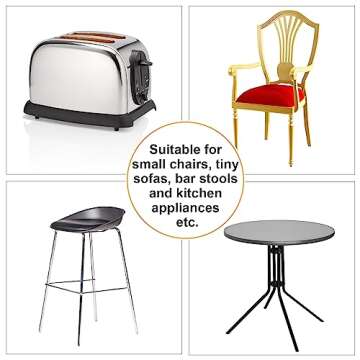 24 Pcs Chair Sliders 1/2 Inch Small Furniture Sliders for Carpet Round Furniture Glide Teflon,Adhesive Chair Carpet Sliders Tiny Furniture Mover Sliders