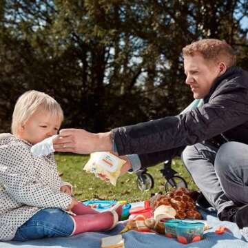 Johnson's Baby Disposable Hand & Face Cleansing Wipes, Pre-Moistened Disposable Baby Wipes Gently Remove 99% of Germs & Dirt from Delicate Skin, Hypoallergenic, 25 ct