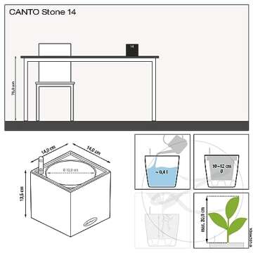 Lechuza Canto Stone 14 Self-Watering Planter 5.5" x 5.5"