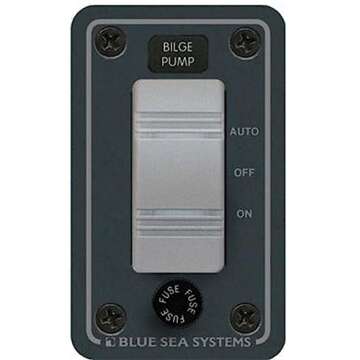 Blue Sea Systems 8263 Contura Water Resistant 12V DC Panel for Bilge Pump Control