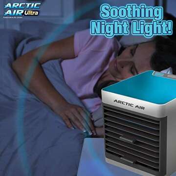 Arctic Air Ultra Evaporative Air Cooler By Ontel - Powerful 3-Speed, Lightweight, Portable Personal Space Cooler With Hydro-Chill Technology For Bedroom, Office, Living Room & More