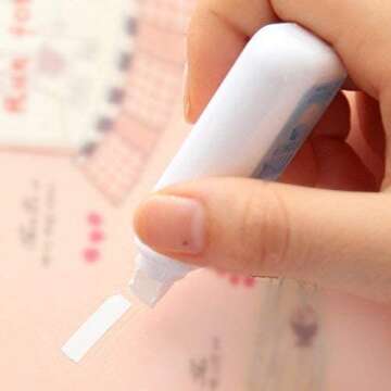 Kasmena 4PCS Milk Bottle Style Correction Tape (Random Color)