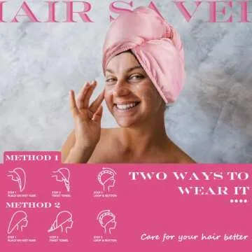 Chloven Satin Hair Towel Wrap - Satin Silk Hair Wrap for Sleeping, Large Hair Wrap Towels with Scrunchies, Anti Frizz Hair Drying Towel Wrap for Women Girls,Ultra-Fine Hair Towel Wrap for Long Hair