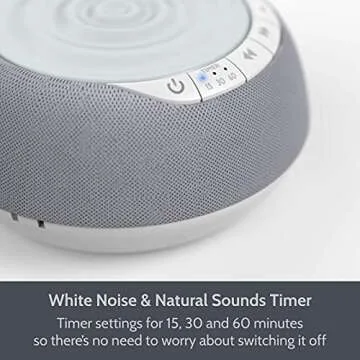 Portable Sound Machine for Adults and Babies with 15 Sleep Sounds, Nightlight and Rechargeable Battery, White Noise Machine for Sleeping Baby, Noise Cancelling Machine with Rain Sounds and Brown Noise