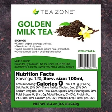 Tea Zone Golden Milk Tea 25 Count - Smooth Flavor