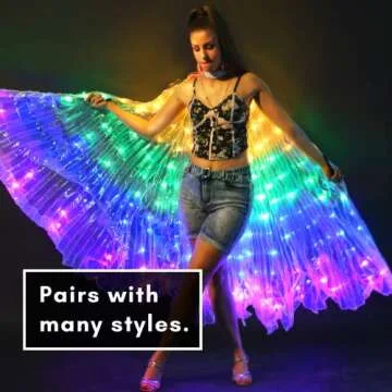 Tidalpool Illuminated Veil: Dazzling Angel Wings for Festivals
