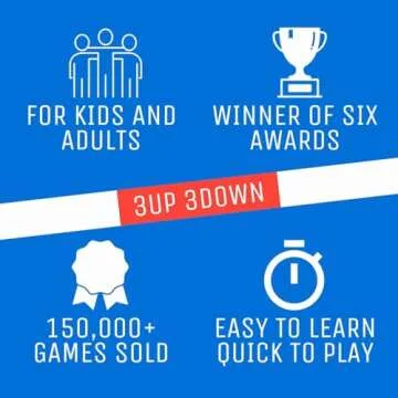 Ok2Win 3UP 3DOWN Card Game - Fast-Paced Easy-to-Learn Family Fun for Ages 7+