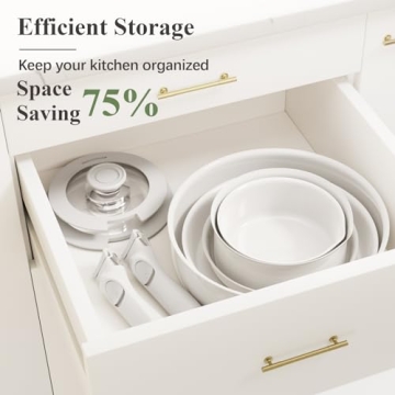 Bazova Healthy Ceramic Cookware Set for Nonstick Cooking