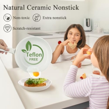 Bazova Healthy Ceramic Cookware Set for Nonstick Cooking