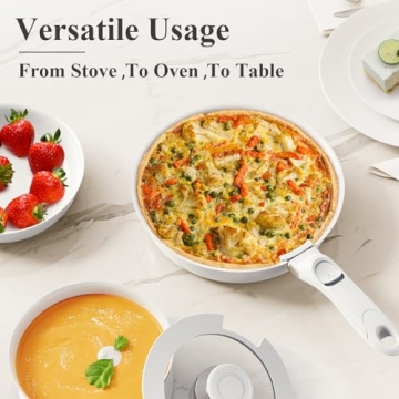 Bazova Healthy Ceramic Cookware Set for Nonstick Cooking