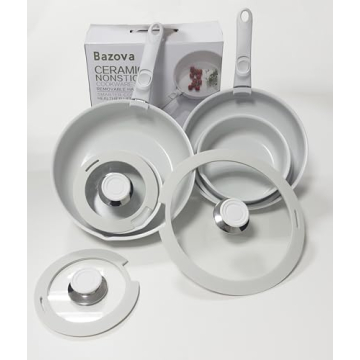 Bazova Healthy Ceramic Cookware Set for Nonstick Cooking