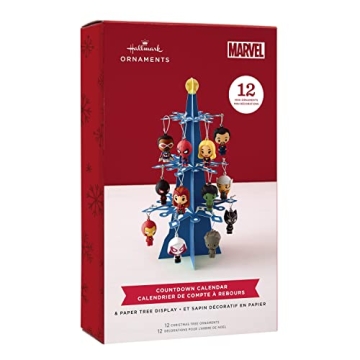Marvel Countdown Calendar Miniature Tree Set with Ornaments