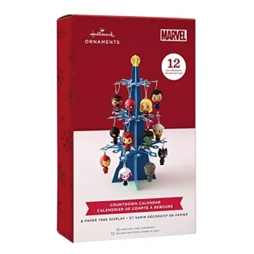 Marvel Countdown Calendar Miniature Tree Set with Ornaments