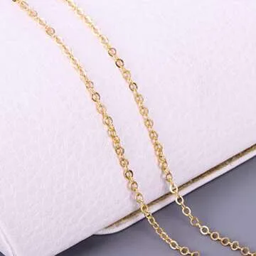 Jishi Gold Chain for Jewelry Making Supplies 33ft Stainless Steel Non Tarnish 18K Gold Plated Chain for Jewelry Making Necklace Bracelet Earring Findings DIY Craft 2mm Metal Cable Rolo Link Chain Roll