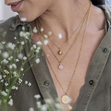 Jishi Gold Chain for Jewelry Making Supplies 33ft Stainless Steel Non Tarnish 18K Gold Plated Chain for Jewelry Making Necklace Bracelet Earring Findings DIY Craft 2mm Metal Cable Rolo Link Chain Roll