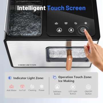 Nugget Ice Maker Countertop 40lbs Soft Chewable Ice Maker