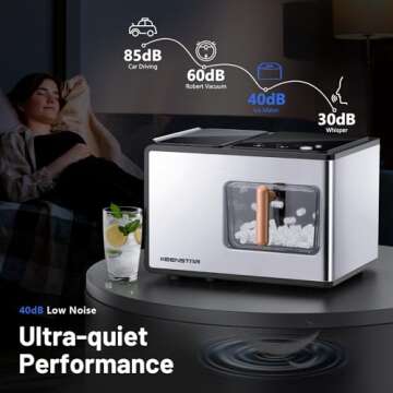 Nugget Ice Maker Countertop 40lbs Soft Chewable Ice Maker