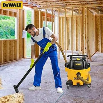 DEWALT 4 in 1 Poly Wet/Dry Vacuum DXV09PA 9 Gallon Professional Shop Vacuum, 5 HP Power with Attachments