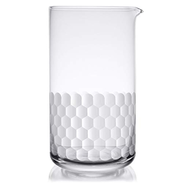 Cocktail Mixing Glass - Elegant Honeycomb Design