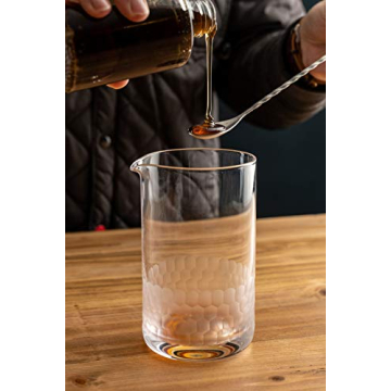 Cocktail Mixing Glass - Elegant Honeycomb Design