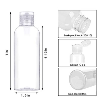 YICTEK TSA Approved Travel Bottles, 6 Pack, 100ml