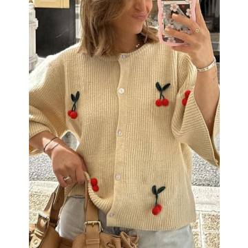 TIQOJE Women's Casual Dressy Cardigan - Lightweight & Stylish