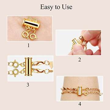 Magnetic Slide Lock Clasps for Layering Necklaces