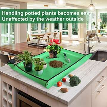 Large Repotting Mat for Mess-Free Plant Care