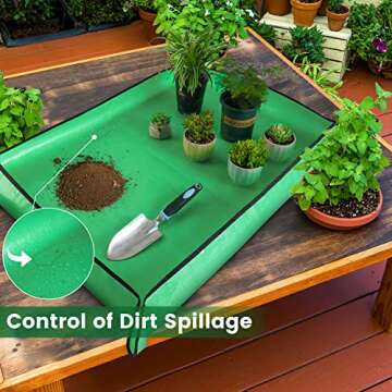Large Repotting Mat for Mess-Free Plant Care