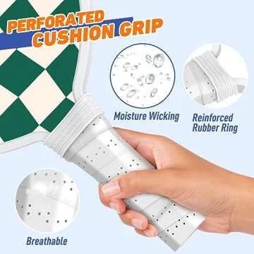 Sprypals Lightweight Pickleball Paddle Set, 4 Paddles & Balls