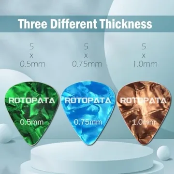 Colorful Guitar Picks with Storage Box - 15 Pack