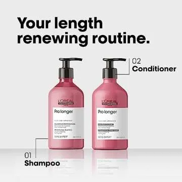 L'Oreal Professionnel Pro Longer Thickening Conditioner - Reduces Breakage & Appearance of Split Ends For Thin & Fine Hair Types, Adds Volume & Shine