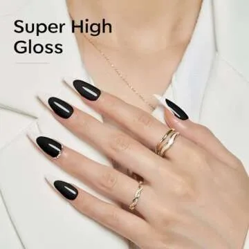 Modelones Gel Nail Polish Set: Black and White Colors