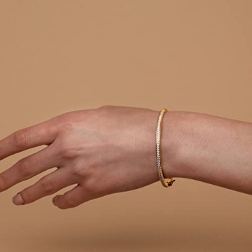 Elegant PAVOI Tennis Bracelet with Gold Plating and Zirconia