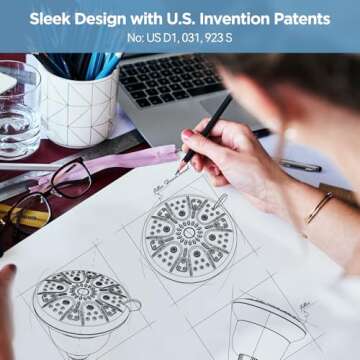 MakeFit Filtered Shower Head Brushed Nickel - High Pressure Shower Head with Filter for Hard Water Softener - 7 Settings Bathroom Rain Showerhead to Remove Chlorine and Heavy Metals