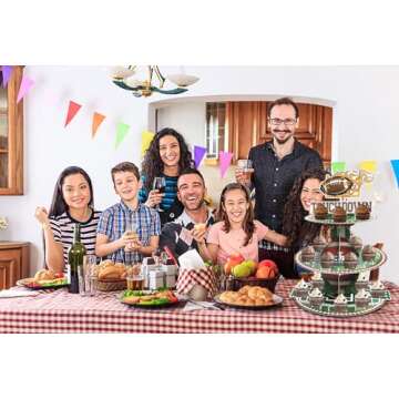 Estivaux 3-Tier Football Cupcake Stand for Dessert Table, Sports Rolls Ball Cupcake Tower Tray Green Brown Cardboard Cake Dessert Stand for 24 Cupcakes Sports Football Party Decorations